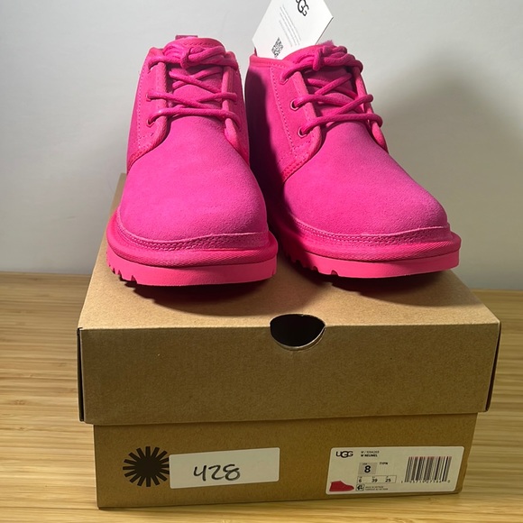 UGG Shoes Nwt Womens Ugg Neumel 8 Hot Pink Suede Fur Lined Bootie